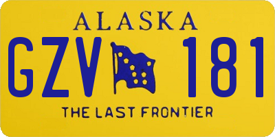 AK license plate GZV181