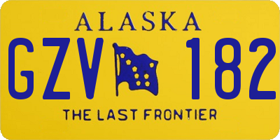 AK license plate GZV182