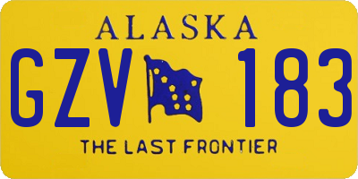 AK license plate GZV183