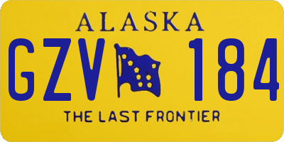 AK license plate GZV184