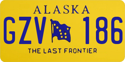 AK license plate GZV186