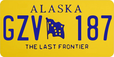 AK license plate GZV187