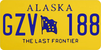 AK license plate GZV188