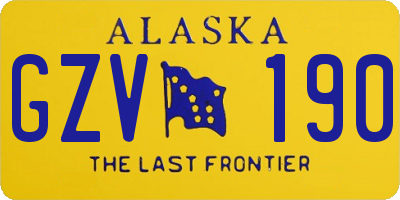 AK license plate GZV190