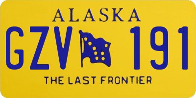 AK license plate GZV191