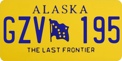 AK license plate GZV195