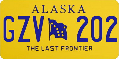 AK license plate GZV202