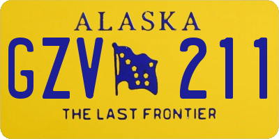 AK license plate GZV211