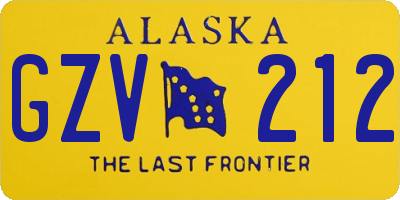 AK license plate GZV212