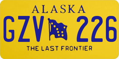 AK license plate GZV226