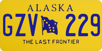 AK license plate GZV229