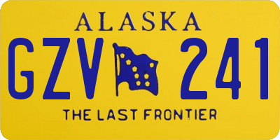 AK license plate GZV241