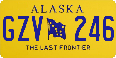 AK license plate GZV246