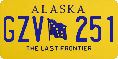 AK license plate GZV251