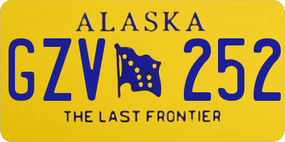 AK license plate GZV252