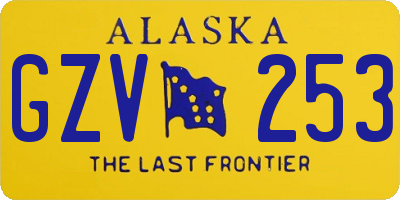 AK license plate GZV253