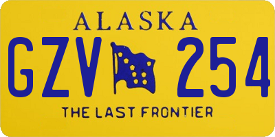 AK license plate GZV254