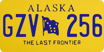 AK license plate GZV256