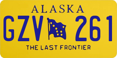 AK license plate GZV261