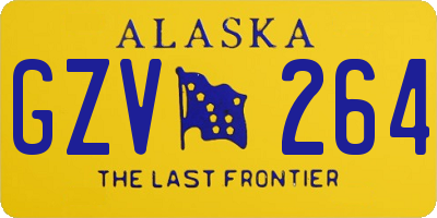 AK license plate GZV264