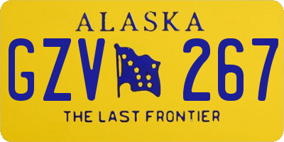 AK license plate GZV267