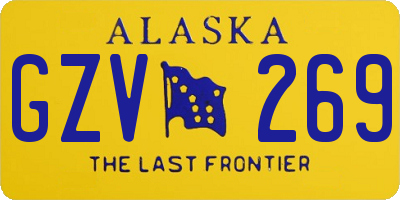 AK license plate GZV269