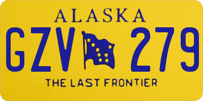 AK license plate GZV279