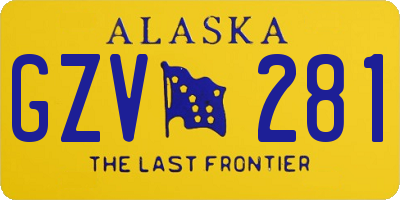 AK license plate GZV281