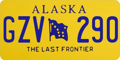 AK license plate GZV290