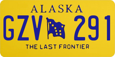 AK license plate GZV291