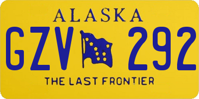 AK license plate GZV292