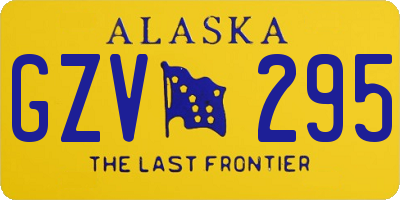 AK license plate GZV295