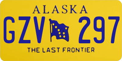 AK license plate GZV297