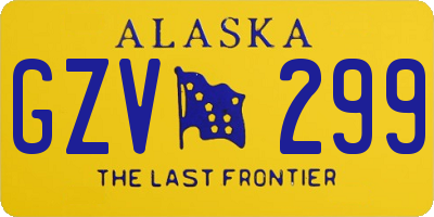 AK license plate GZV299