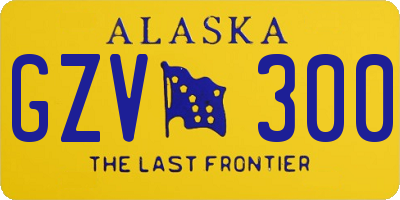 AK license plate GZV300