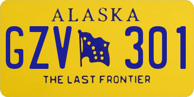 AK license plate GZV301