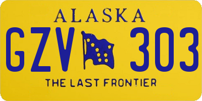 AK license plate GZV303