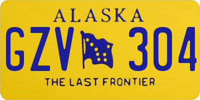 AK license plate GZV304