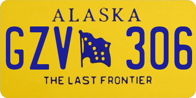 AK license plate GZV306