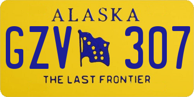 AK license plate GZV307