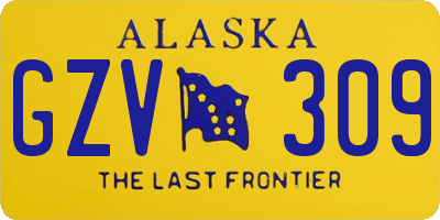 AK license plate GZV309