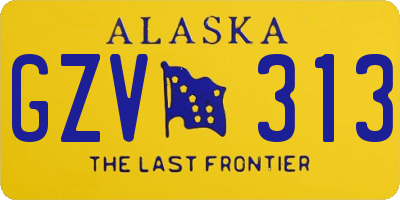 AK license plate GZV313