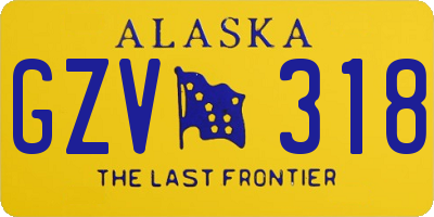 AK license plate GZV318