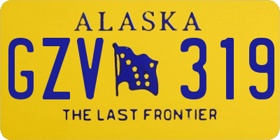 AK license plate GZV319