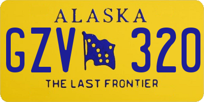 AK license plate GZV320