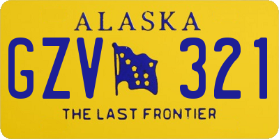 AK license plate GZV321