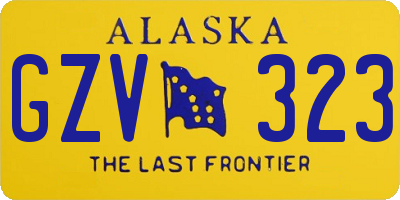 AK license plate GZV323