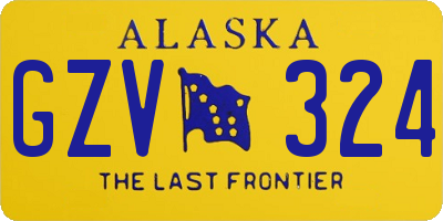 AK license plate GZV324