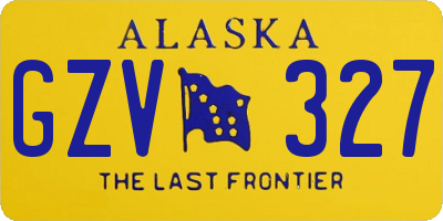 AK license plate GZV327