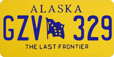 AK license plate GZV329